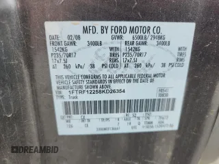 2008 Ford F-150 XL with VIN 1FTRF12258KD26354, listed as a Copart auction lot 63392735 with 182,125 mi miles and Clean title. Bid and sale history available at DreamBid. Image 12.