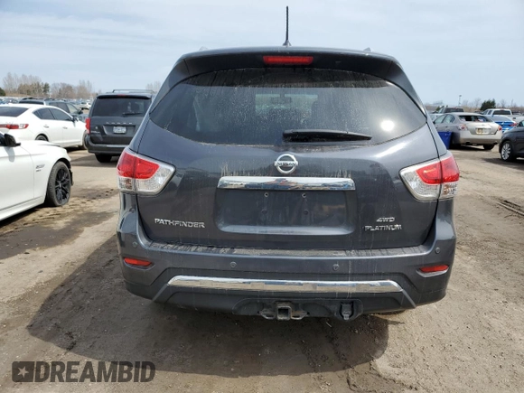 2014 Nissan Pathfinder S with VIN 5N1AR2MM3EC732837, listed as a Copart auction lot 52166595 with 167,462 mi miles and Clean title. Bid and sale history available at DreamBid. Image 6.