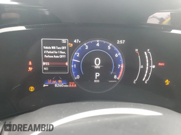 2025 Lexus NX with VIN 2T2GDCAZ0SC020464, listed as a Copart auction lot 85345254 with 8,260 mi miles and Salvage Title. Bid and sale history available at carsss.com. Image 9.