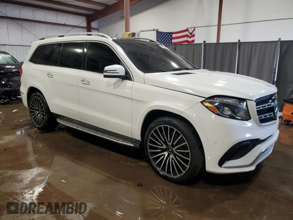 2017 Mercedes-Benz GLS with VIN 4JGDF7FE0HA978513, listed as a Copart auction lot 43703755 with 94,292 mi miles and Salvage Title. Bid and sale history available at carsss.com. Image 4.