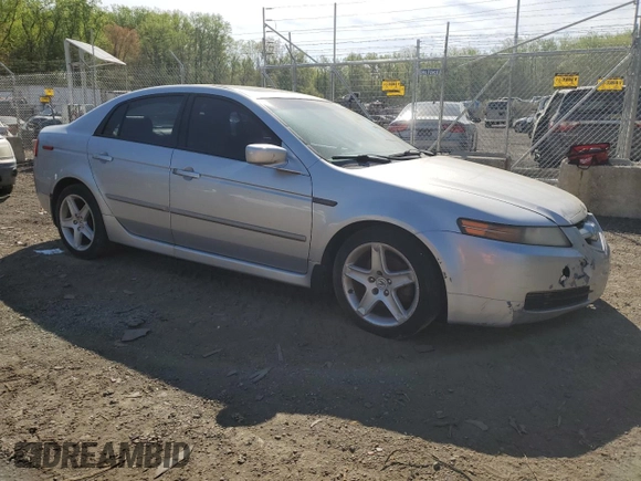 2005 Acura TL with VIN 19UUA66265A080997, listed as a Copart auction lot 53651795 with 87,424 mi miles and Salvage Title. Bid and sale history available at carsss.com. Image 4.