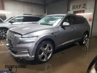 2024 Genesis GV80 with VIN KMUHBDSB9RU193206, listed as a Copart auction lot 87824755 with 13,345 mi miles and Salvage Title. Bid and sale history available at DreamBid. Image 1.