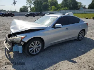2015 Infiniti Q50 z VIN JN1BV7AR1FM391129, wystawiony jako Copart lot #55142665 z przebiegiem 200 444 mil mil oraz Szkoda całkowita • Salvage title. Historia ofert i sprzedaży dostępna na DreamBid. Obrazek 1.