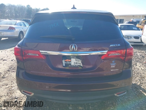 2016 Acura MDX with VIN 5FRYD4H25GB043943, listed as a IAAI auction lot 41731449 with 149,648 mi miles. Bid and sale history available at carsss.com. Image 16.