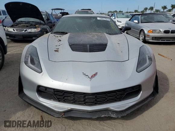 2015 Chevrolet Corvette Z06 2LZ with VIN 1G1YS2D61F5604717, listed as a Copart auction lot 74477974 with 0 mi miles and Salvage Title. Bid and sale history available at carsss.com. Image 5.