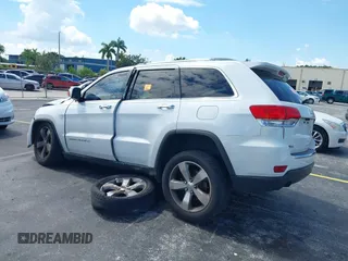 2014 Jeep Grand Cherokee Limited with VIN 1C4RJEBGXEC449252, listed as a IAAI auction lot 39946044 with 1 mi miles. Bid and sale history available at carsss.com. Image 3.
