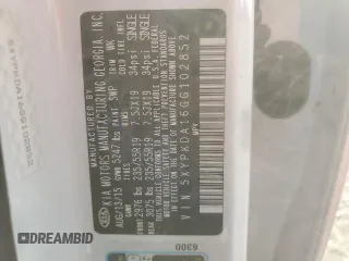 2016 Kia Sorento SXL z VIN 5XYPKDA16GG102852, wystawiony jako Copart lot #75659454 z przebiegiem Nie podano mil oraz Nie do naprawy • Non repairable. Historia ofert i sprzedaży dostępna na DreamBid. Obrazek 14.