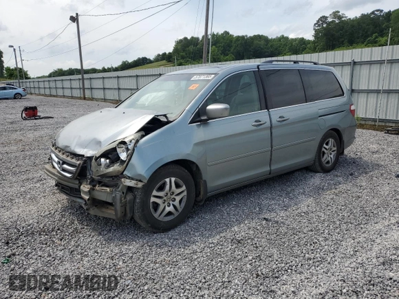 2005 Honda Odyssey EX-L with VIN 5FNRL38765B088756, listed as a Copart auction lot 57071365 with 243,277 mi miles and Salvage title. Bid and sale history available at DreamBid. Image 1.