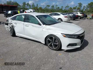 2019 Honda Accord Sport with VIN 1HGCV1F33KA113896, listed as a IAAI auction lot 41961776 with 92,248 mi miles and . Bid and sale history available at DreamBid. Image 1.