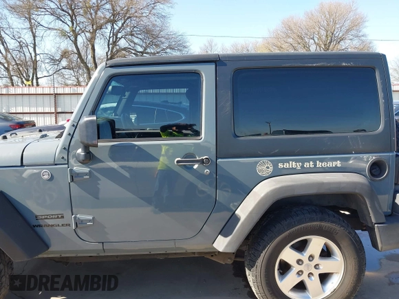2014 Jeep Wrangler Sport with VIN 1C4AJWAGXEL177449, listed as a IAAI auction lot 41741519 with 117,056 mi miles and . Bid and sale history available at carsss.com. Image 14.