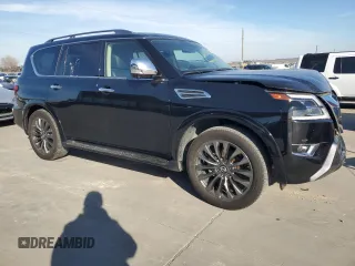 2023 Nissan Armada Platinum with VIN JN8AY2DA8P9402953, listed as a Copart auction lot 88918885 with 43,737 mi miles and Clean Title. Bid and sale history available at carsss.com. Image 4.
