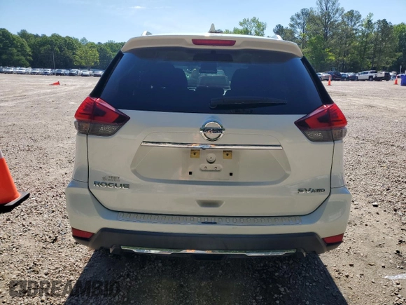 2017 Nissan Rogue SV with VIN KNMAT2MV2HP595790, listed as a Copart auction lot 55877705 with 42,816 mi miles and Salvage title. Bid and sale history available at DreamBid. Image 6.