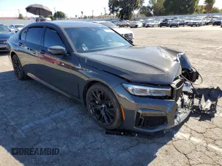 2020 BMW 7 Series 740i with VIN WBA7T2C00LCD39163, listed as a Copart auction lot 67325212 with 0 mi miles. Bid and sale history available at carsss.com. Image 4.