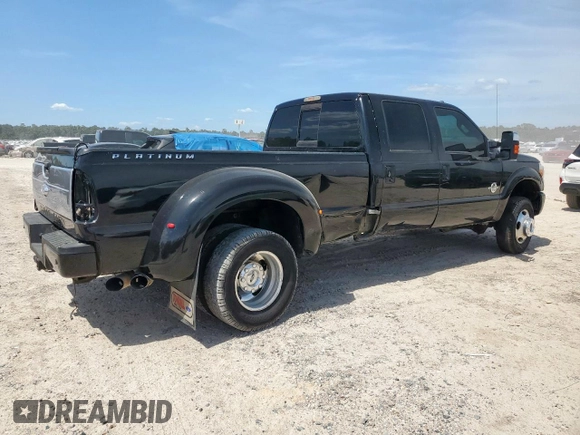 2015 Ford F-350 Lariat with VIN 1FT8W3DT1FEC78179, listed as a Copart auction lot 66496905 with 221,280 mi miles and Salvage title. Bid and sale history available at DreamBid. Image 3.