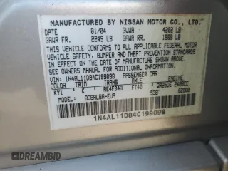 2004 Nissan Altima S with VIN 1N4AL11D84C199098, listed as a Copart auction lot 44834985 with 167,174 mi miles and Salvage Title. Bid and sale history available at carsss.com. Image 13.