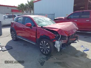 2019 Mazda CX-3 Grand Touring with VIN JM1DKFD70K0431771, listed as a IAAI auction lot 41589257 with 90,119 mi miles. Bid and sale history available at carsss.com. Image 1.