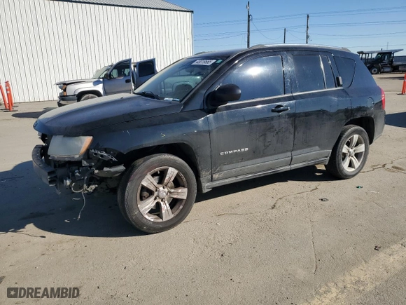 2012 Jeep Compass Latitude with VIN 1C4NJCEB6CD605412, listed as a Copart auction lot 43019555 with 242,708 mi miles and Salvage Title. Bid and sale history available at carsss.com. Image 1.