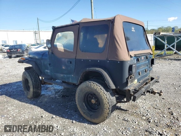 1995 Jeep Wrangler S with VIN 1J4FY19P8SP258828, listed as a Copart auction lot 81400024 with 165,662 mi miles and Salvage Title. Bid and sale history available at carsss.com. Image 2.