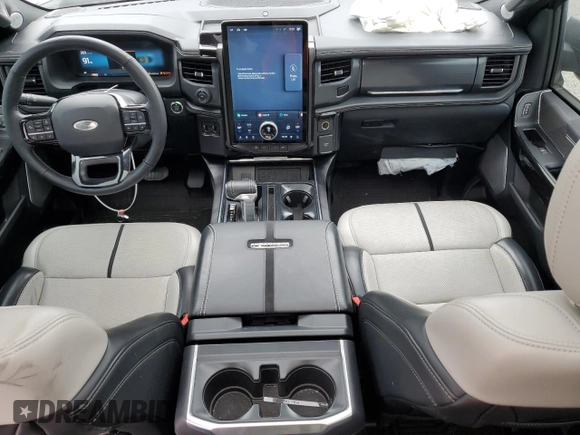 2023 Ford F-150 Lightning Pro with VIN 1FT6W1EV9PWG25278, listed as a Copart auction lot 60293095 with 24,450 mi miles and Salvage title. Bid and sale history available at DreamBid. Image 8.