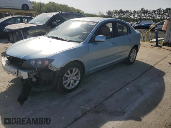 2008 Mazda 3 i Touring Value with VIN JM1BK32F581801017, listed as a Copart auction lot 55089905 with 108,172 mi miles and Salvage Title. Bid and sale history available at DreamBid. Image 1.