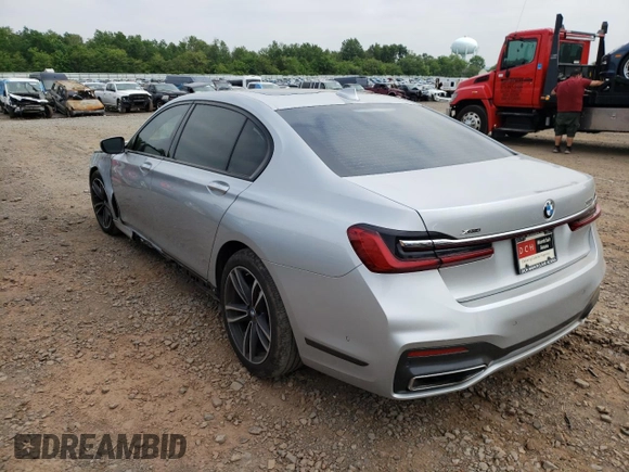 2020 BMW 7 Series 750i xDrive with VIN WBA7U2C00LBM62221, listed as a Copart auction lot 47604792 with 111 mi miles. Bid and sale history available at carsss.com. Image 3.
