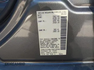 2022 Nissan Altima 2.5 SR with VIN 1N4BL4CV4NN385996, listed as a IAAI auction lot 42151627 with 47,395 mi miles. Bid and sale history available at carsss.com. Image 9.