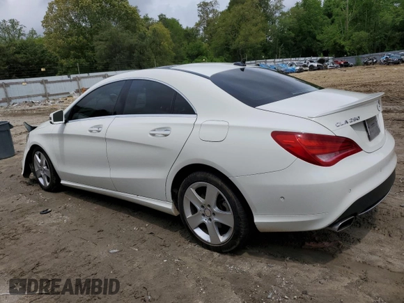 2016 Mercedes-Benz CLA 250 with VIN WDDSJ4EB8GN311296, listed as a Copart auction lot 55891515 with 139,192 mi miles and Salvage Title. Bid and sale history available at DreamBid. Image 2.