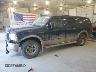 2005 Ford Excursion Eddie Bauer z VIN 1FMSU45P05ED40748, wystawiony jako Copart lot #55060805 z przebiegiem 286 908 mil mil oraz Szkoda całkowita • Salvage title. Historia ofert i sprzedaży dostępna na DreamBid. Obrazek 1.