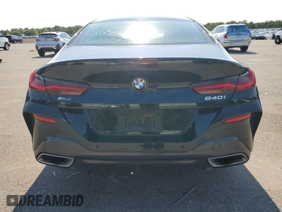 2020 BMW 8 Series 840i with VIN WBAGV4C08LCD84826, listed as a Copart auction lot 53328634 with 36,703 mi miles and Salvage title. Bid and sale history available at DreamBid. Image 6.