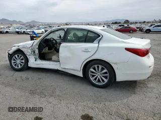 2015 Infiniti Q50 Premium z VIN JN1BV7AR5FM393921, wystawiony jako Copart lot #49456545 z przebiegiem 158 859 mil mil oraz Szkody całkowita. Historia ofert i sprzedaży dostępna na DreamBid. Obrazek 2.