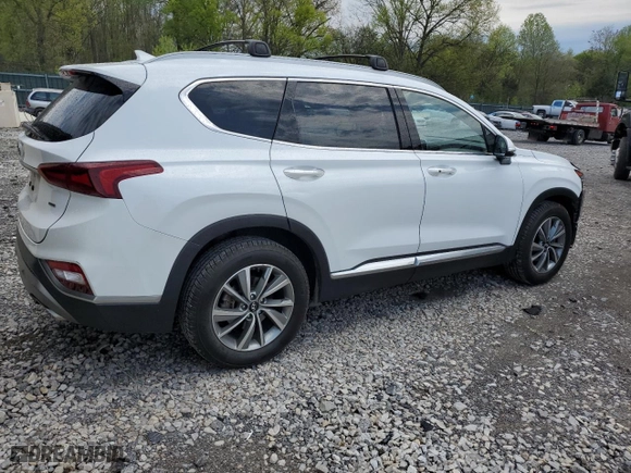 2020 Hyundai Santa Fe SEL with VIN 5NMS3CAD2LH224572, listed as a Copart auction lot 52701355 with 77,186 mi miles and Salvage Title. Bid and sale history available at carsss.com. Image 3.