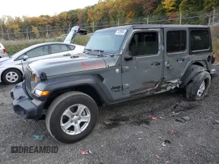 2021 Jeep Wrangler Unlimited Sport Altitude with VIN 1C4HJXDN8MW740980, listed as a Copart auction lot 77429934 with 71,961 mi miles and Salvage title. Bid and sale history available at DreamBid. Image 1.