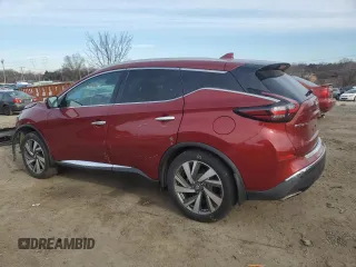 2019 Nissan Murano SL with VIN 5N1AZ2MS6KN116807, listed as a Copart auction lot 45186695 with 24,280 mi miles and Salvage Title. Bid and sale history available at DreamBid. Image 2.