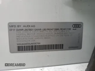 2018 Audi A8 with VIN WAU44AFD9JN000764, listed as a Copart auction lot 43721224 with 58,686 mi miles and . Bid and sale history available at DreamBid. Image 15.