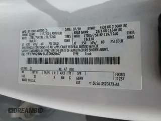 2020 Ford F-250 XL z VIN 1FT7W2BN1LED92947, wystawiony jako Copart lot #55405635 z przebiegiem 73 841 mil mil oraz Szkoda całkowita • Salvage title. Historia ofert i sprzedaży dostępna na DreamBid. Obrazek 12.