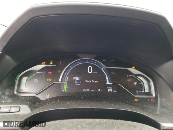 2018 Honda Clarity Plug-In Hybrid Touring with VIN JHMZC5F37JC017535, listed as a Copart auction lot 70544213 with 52,621 mi miles. Bid and sale history available at carsss.com. Image 9.