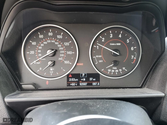 2016 BMW 2 Series 228i with VIN WBA1F9C55GV742290, listed as a Copart auction lot 89400935 with 92,687 mi miles and Salvage Title. Bid and sale history available at carsss.com. Image 9.