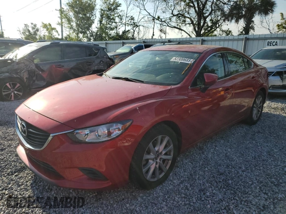 2015 Mazda 6 i Sport with VIN JM1GJ1U58F1182959, listed as a Copart auction lot 52300685 with 54,598 mi miles and Non Repairable. Bid and sale history available at carsss.com. Image 1.