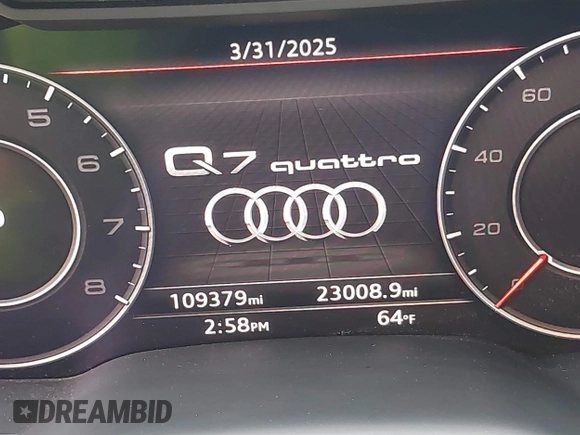 2018 Audi Q7 Premium Plus with VIN WA1LHAF78JD054456, listed as a IAAI auction lot 41924248 with 109,379 mi miles. Bid and sale history available at carsss.com. Image 14.