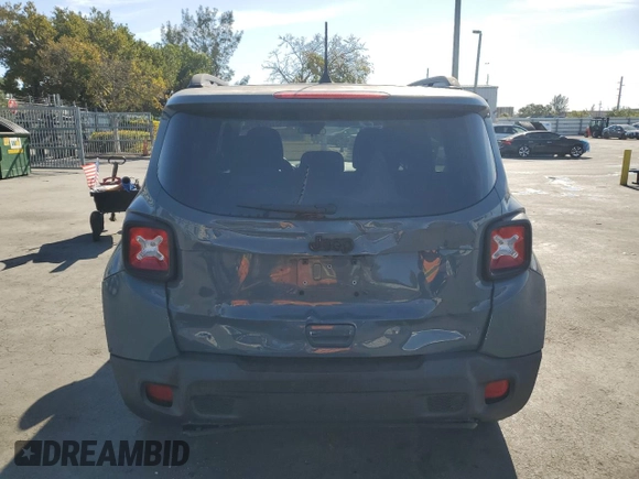 2018 Jeep Renegade Latitude with VIN ZACCJABB9JPG96898, listed as a Copart auction lot 50162435 with 79,578 mi miles and Salvage Title. Bid and sale history available at DreamBid. Image 6.