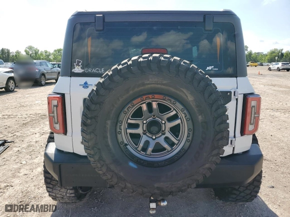 2022 Ford Bronco with VIN 1FMDE5AHXNLB04386, listed as a Copart auction lot 51952215 with 36,839 mi miles and Salvage Title. Bid and sale history available at carsss.com. Image 6.