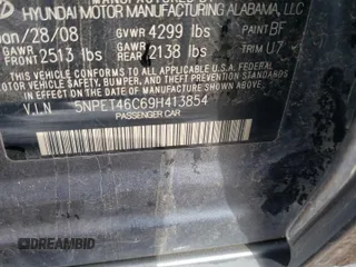 2009 Hyundai Sonata GLS с VIN 5NPET46C69H413854, выставлен на аукционе Copart как лот 42496585 с пробегом 173 824 миль миль и Списание • Salvage title. История ставок и продаж доступна на DreamBid. Изображение 13.