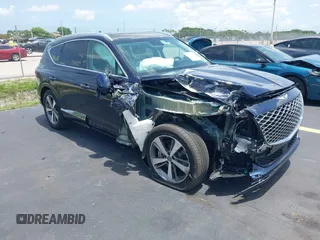 2023 Genesis GV80 with VIN KMUHCESC1PU128519, listed as a IAAI auction lot 42384545 with 32,388 mi miles and . Bid and sale history available at DreamBid. Image 1.