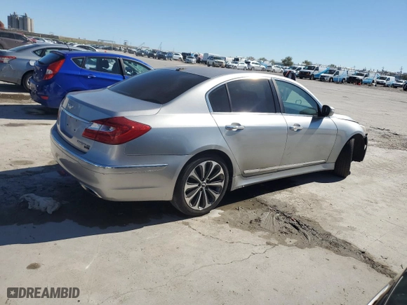 2013 Hyundai Genesis 5.0L R-Spec with VIN KMHGC4DHXDU241894, listed as a Copart auction lot 49407515 with 58,172 mi miles and Salvage Title. Bid and sale history available at carsss.com. Image 3.