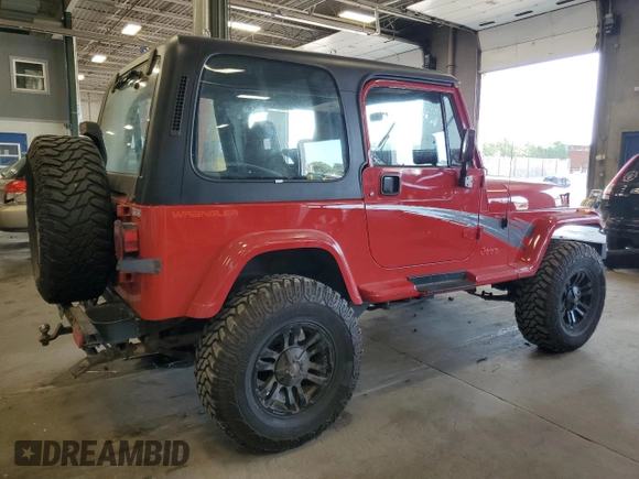 1994 Jeep Wrangler with VIN 1J4FY29SXRP458257, listed as a Copart auction lot 61340525 with 92,004 mi miles and Clean title. Bid and sale history available at DreamBid. Image 3.