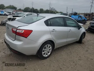 2013 Kia Rio LX with VIN KNADM4A33D6302498, listed as a Copart auction lot 73159954 with Not Provided miles and Salvage Title. Bid and sale history available at DreamBid. Image 3.