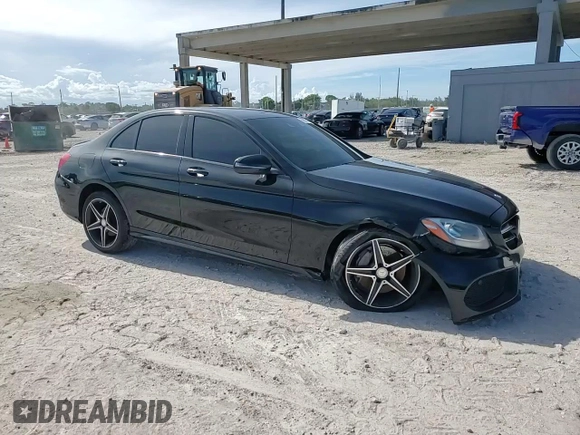 2017 Mercedes-Benz C 300 with VIN 55SWF4JB7HU205892, listed as a Copart auction lot 59607825 with 104,146 mi miles and Salvage title. Bid and sale history available at DreamBid. Image 13.