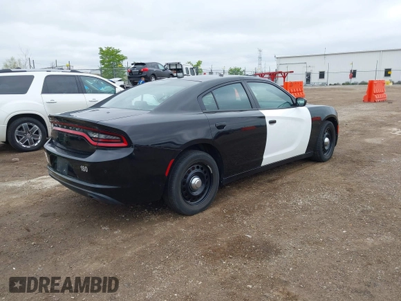 2019 Dodge Charger Police with VIN 2C3CDXKT5KH622663, listed as a IAAI auction lot 42184918 with 86,946 mi miles and . Bid and sale history available at DreamBid. Image 4.