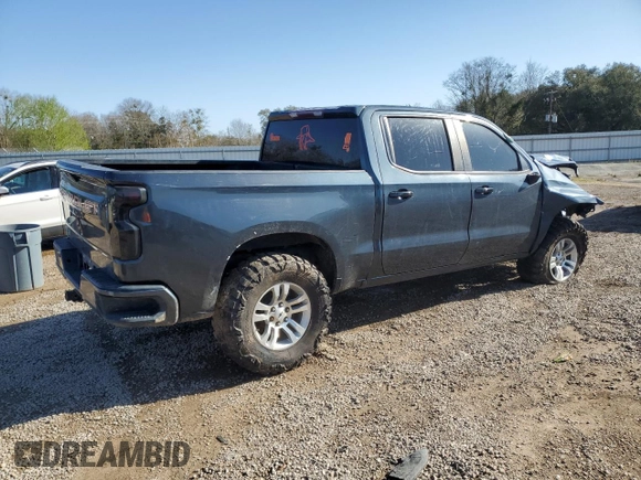 2020 Chevrolet Silverado 1500 Custom with VIN 3GCPWBEF1LG309594, listed as a Copart auction lot 47881835 with 124,433 mi miles and Salvage Title. Bid and sale history available at carsss.com. Image 3.