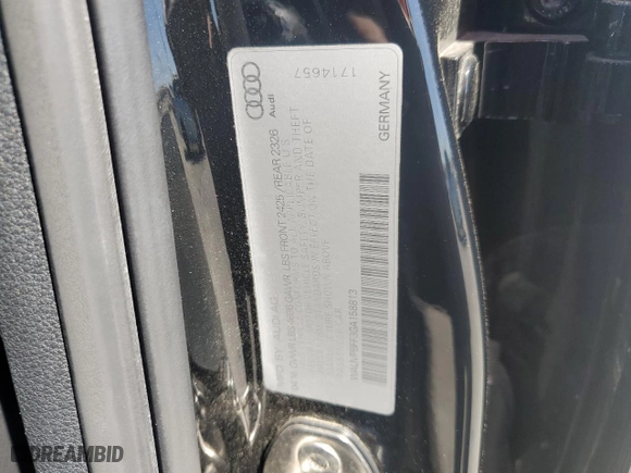 2016 Audi A3 e-tron Premium with VIN WAUVPBFF3GA158813, listed as a Copart auction lot 62436933 with NaN miles. Bid and sale history available at carsss.com. Image 12.